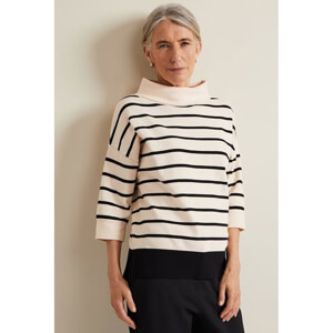 Phase Eight Salima Stripe Funnel Neck Jumper